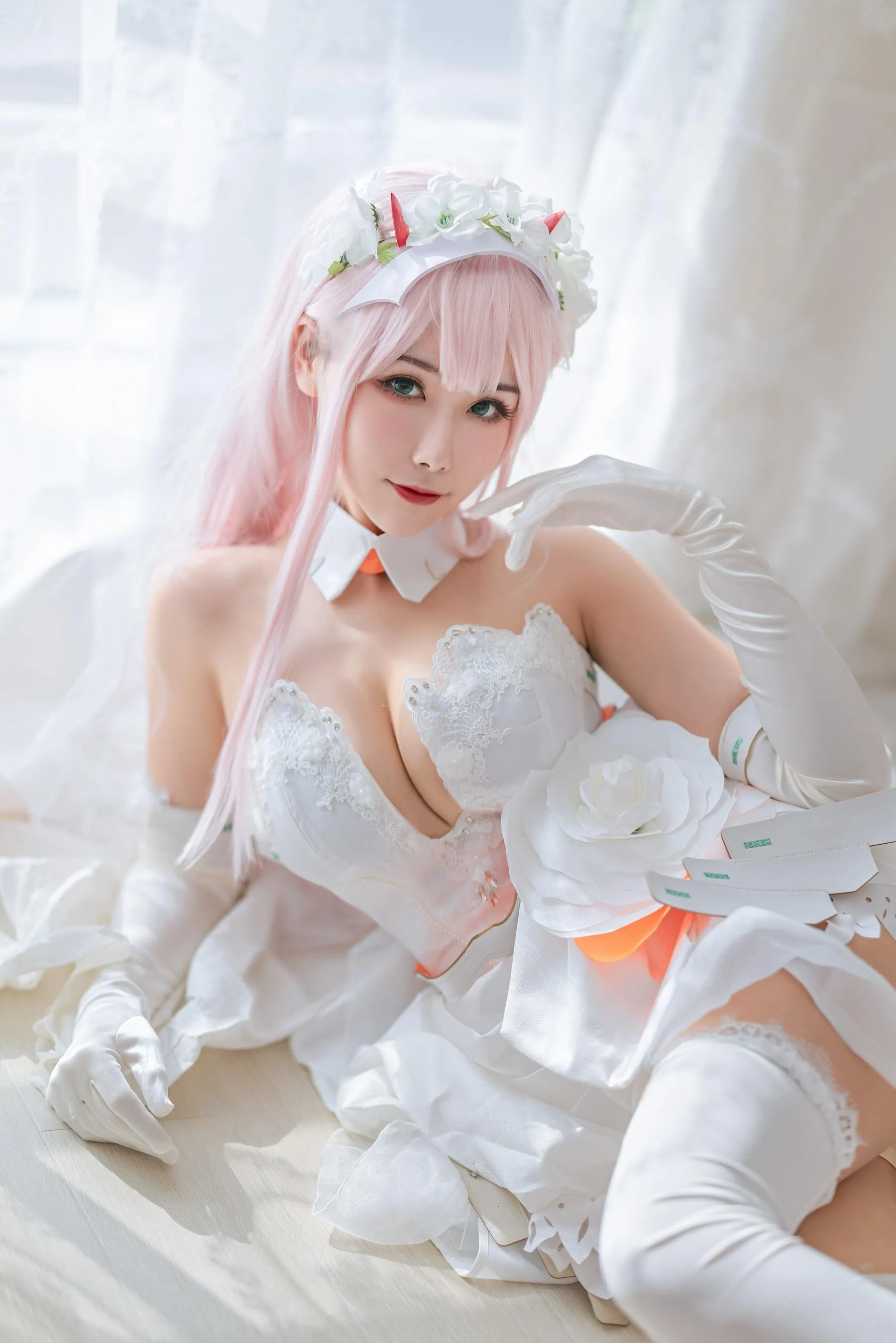 Momoko葵葵 – NO.36 DARLING in the FRANXX 02 泳装 兔女郎花嫁 [61P]插图4